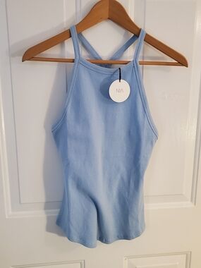 Anthropologie Nia LA Light Blue Racerback Tank Top - Women